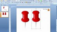 How to make a push-pin clip art graphic in PowerPoint 2007 - Part 1