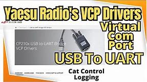 HOW TO INSTALL CP210X VIRTUAL COM PORT DRIVERS / YAESU RADIOS