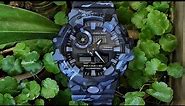 G-SHOCK GA-700CM-2ADR WOODLAND CAMO series watch unboxing and review