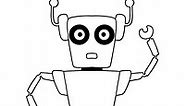 Ciekawa Kolorowanka - robot ♥ Drukowanie za Darmo i Online!