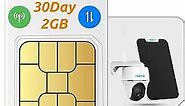 2GB Sim Card Within 30 Days for IP Camera 4G Router Hunting Trail Camera Video/Live Streaming Camera High Speed, Stability, Unlimited Speed Data Only
