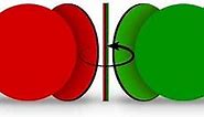 25-Pack Double-Sided Red/Green Flip Magnet - Go - No Go Reversible Indicator, 3 Sizes: 1", 5", and .25" (.5")