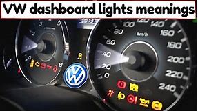 Volkswagen Warning lights Explained: All symbols & indicators – What they Mean?
