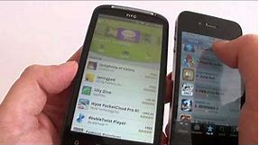 HTC Sensation vs iPhone 4 Android 2.3.3 HTC Sense 3.0 vs iOS 4.3.3