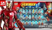 Unoffical LEGO IRON MAN HALL OF ARMOR 24 MINIFIGURES HJLEPIN HJ090 Unofficial LEGO
