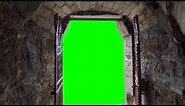 4K footage on a green background. Exit from the chromakey cave. Removing the green background.