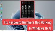 Fix Keyboard Numbers not Working Windows 11/10