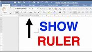 How To View Ruler in Word Online