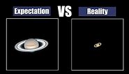 Planets through a telescope. Expectation and Reality