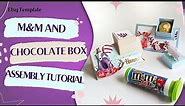 M&M Box, MM Box Assembly Tutorial, Gift box for Chocolates, Favor Box