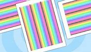 Rainbow Themed Display Borders Stripes