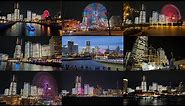 [4K] 夜の横浜散歩 (2) みなとみらい21 オフィスビル全館ライトアップ 2020 Yokohama TOWERS Milight - All office buildings light up