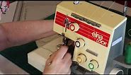 How to Thread and Sew on an Overlocker / Serger - Demonstrated on Elna L4