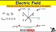 Electric Field at the Center of a Square