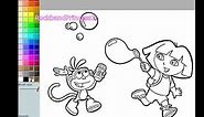 Dora The Explorer Coloring Videos Enjoy Dora Cartoon Videos Of Coloring Pages And Games To Play