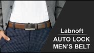 Labnoft Men's Stylish Auto-Lock Leather Belt (Brown)