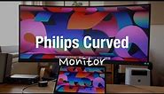 Philips 34 Inch Curved Ultrawide USB-C Dock Office Monitor 346B1C