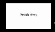 Tunable optical filters, performance , WDM component