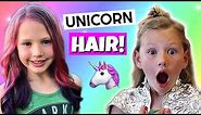 COLORING OUR KIDS HAIR AT HOME! DIY RAINBOW UNICORN HAIR DYE!