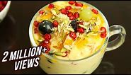 Fruit Custard Recipe - How To Make Fruit Custard At Home - Dessert Recipe - Fruit Custard - Ruchi