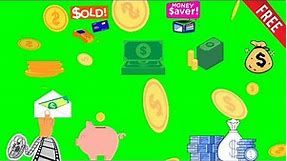Animated Money Emojis Green Screen