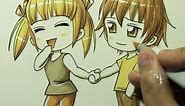 How to Draw Chibi Characters Holding Hands [#bethegold]