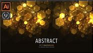 Abstract Black and Gold Shiny Background Design Tutorial in Illustrator