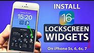 Install iOS 16 Lockscreen Widgets on Old iPhone - 5s, 6, 6s, 7, 7Plus || Instal Now🔥