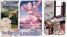 Painty background studies// Tips