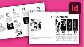 How to make Simple, Modern Contents page in InDesign