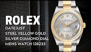 Rolex Datejust Steel Yellow Gold Silver Diamond Dial Mens Watch 126233 Review | SwissWatchExpo