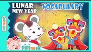 Lunar New Year Vocabulary (2023) - Spring festival new words - Learn English with Pipi and friends