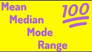An Average Video | Mean, Median, Mode, and Range
