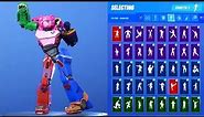 *NEW* Fortnite Mecha Team Leader Voltron Robot Skin Outfit Showcase with All Dances & Emotes