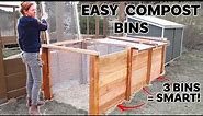 Easy DIY Compost Bins | 3 Bin Compost Plans