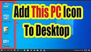 This Pc/My computer Desktop Icons missing? Add windows 10 desktop icon shortcuts.