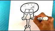 EASY How to Draw SQUIDWARD from SPONGEBOB
