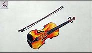 How to Draw a Violin | Easy Drawing Video | D Artshine