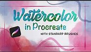 Procreate Watercolor Tutorial Using ONLY Standard Brushes