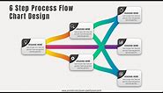 42.[PowerPoint] Create 6 Step Process Flow Chart Design | Tutorial | Free Slide | PPT Template