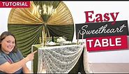 How To l DIY Elegant Wedding Head Table and Backdrop Idea