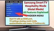Samsung Smart TV Hospitality/Hotel HIDDEN SECRET MENU, all Features Explained
