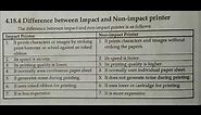 Difference between Impact printer and Non-impact printer.