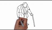 How to Draw a Old Man step by step | Easy Drawing tutorial