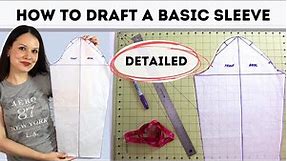How to draft a basic sleeve block? DETAILED tutorial and explanation