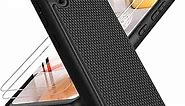 BNIUT for Samsung Galaxy A42 5G Case: Dual Layer Protective Heavy Duty Cell Phone Cover Shockproof Rugged with Non Slip Textured Back - Military Protection Bumper Tough - 6.6inch (Matte Black)