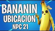 COMO ENCONTRAR AL PERSONAJE 21 FORTNITE - DONDE ESTÁ BANANO O BANANIN - UBICACION DEL PERSONAJE 21