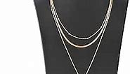Polmart Necklace Bust Jewelry Display Stand Black Leatherette Necklace Pendant Chain Jewelry Bust Display Holder Stand Storage Decoration & Presentation(H:11")