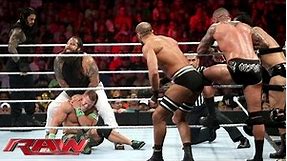 John Cena competes in a 4-on-3 Handicap Match: Raw, June 23, 2014