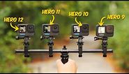 GoPro Hero 12 vs 11 vs 10 vs 9! Action Cam Comparison! | VERSUS